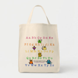 "the alphabet book" - book cover - Grocery Tote Tragetasche