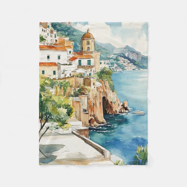 The Amalfi Coast, Italy Fleecedecke (Vorderseite)