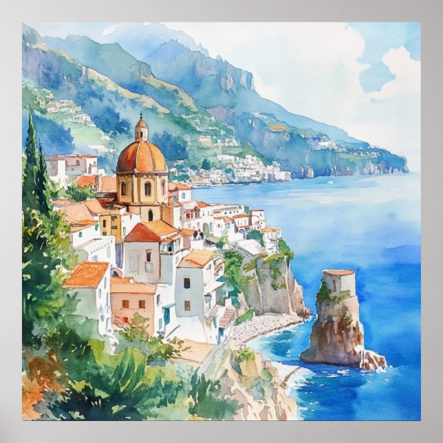 The Amalfi Coast, Italy Poster (Vorne)