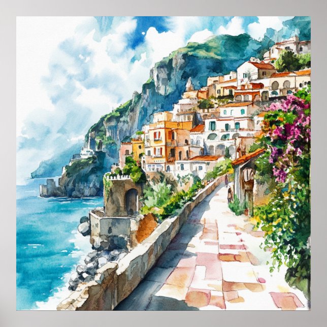 The Amalfi Coast, Italy Poster (Vorne)