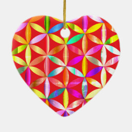 The Amazing Flower of Life a Valentines Day Tree  Keramik Ornament
