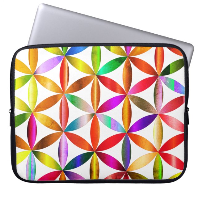 The Amazing Flower of Life on an Electronics Bag Laptopschutzhülle (Vorderseite)
