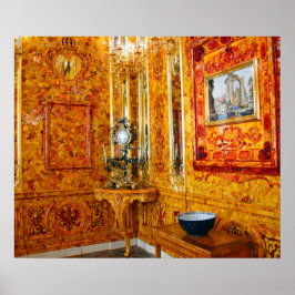 The Amber Room in Catherine Palace, Russia Poster