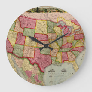 The American Gewerkschaft Railroad Map of the USA, Große Wanduhr