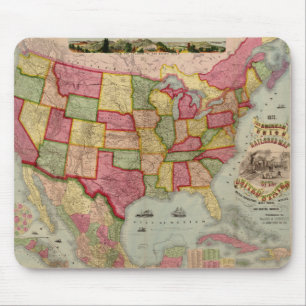 The American Gewerkschaft Railroad Map of the USA, Mousepad