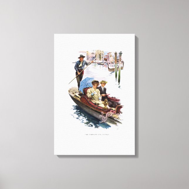 The American Girl in Italy von Harrison Fisher Leinwanddruck (Vorderseite)