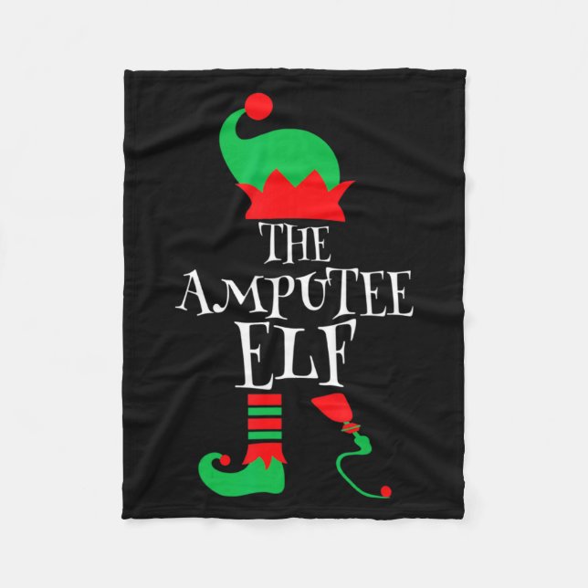 The Amputee Elf Christmas Funny Limb Surgery Joke  Fleecedecke (Vorderseite)