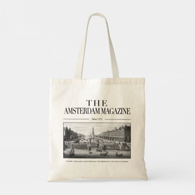 The Amsterdam Magazine Tote, Old City Amsterdam Tragetasche (Rückseite)