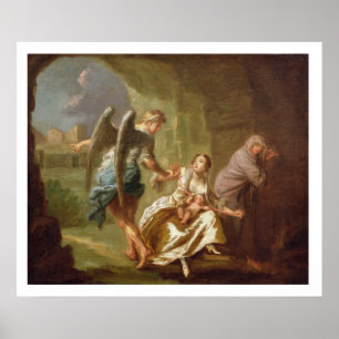 The Angel of Mercy, c.1746 (Öl/Canvas) Poster
