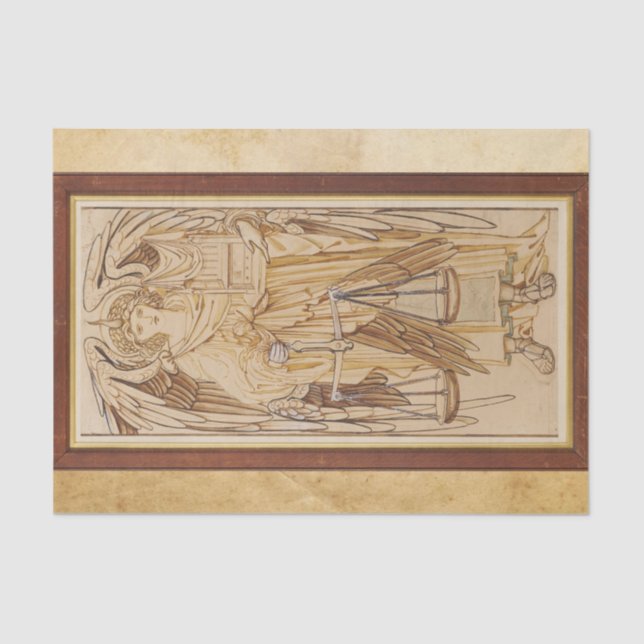 The Angels of the Hierarchy Thrones by Burne Jones Seidenpapier (Vorderseite)