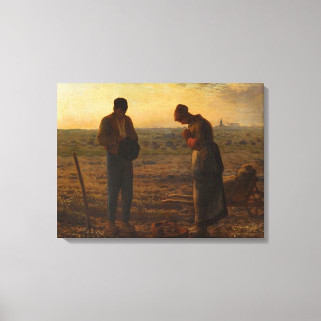 The Angelus, 1857-1859 von Jean-Francois Millet Leinwanddruck (Vorderseite)