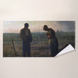 The Angelus, Jean-Francois Millet, 1857-1859 Badehandtuch