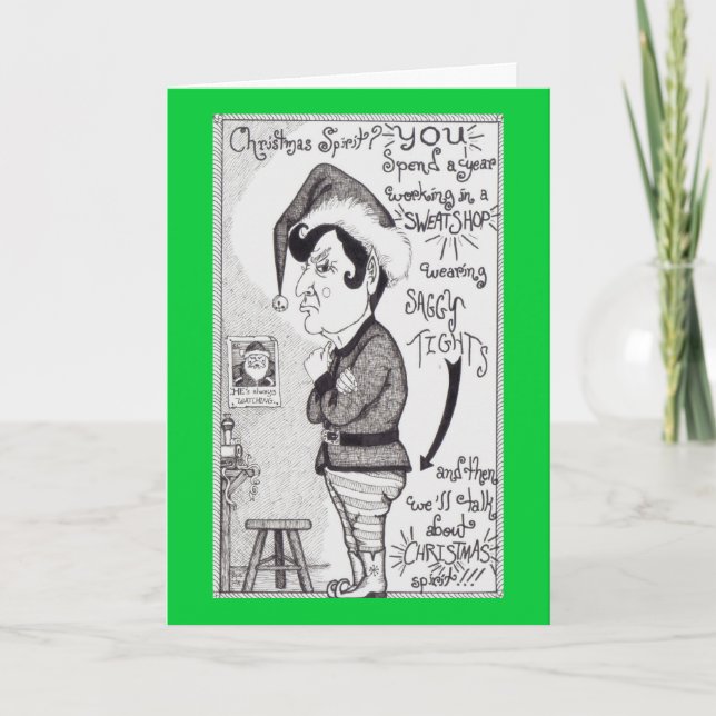 The Angry Elf Feiertagskarte (Vorderseite)