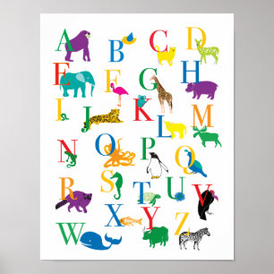 The Animal Alphabet Print Poster