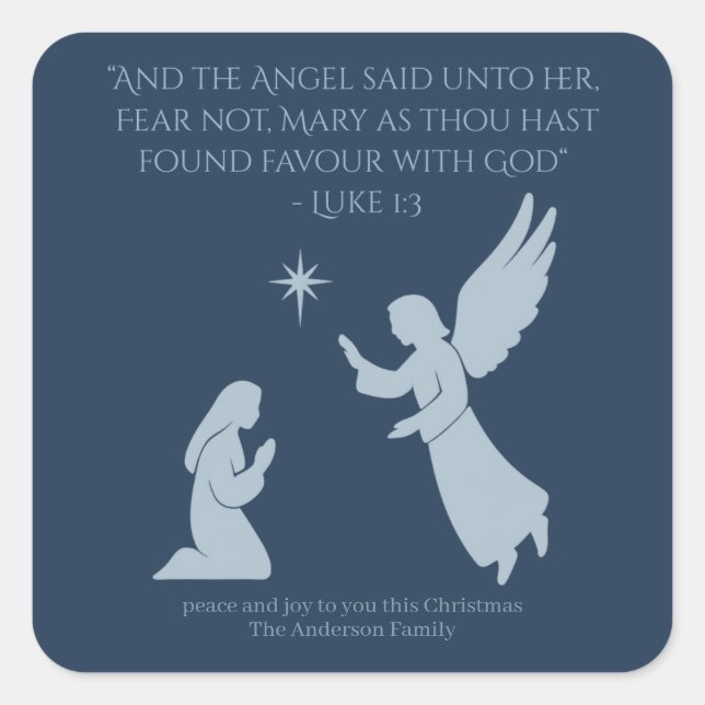 The Annunciation Sticker – Angel Gabriel and Mary (Vorderseite)
