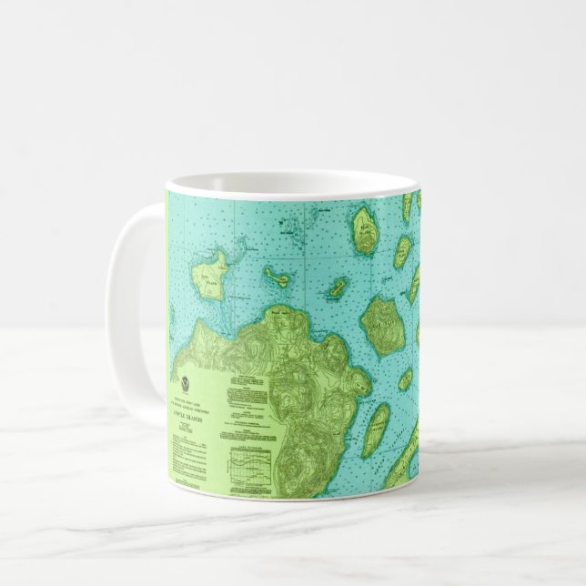 The Apostle Islands Map Mug Kaffeetasse (Vorderseite Links)