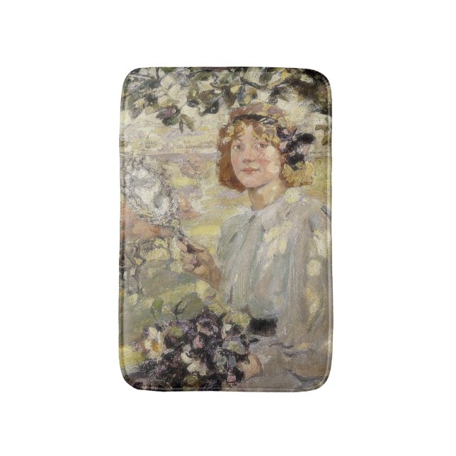 The Apple Tree (von Bessie MacNicol) Badematte (Vorderseite Vertikal)