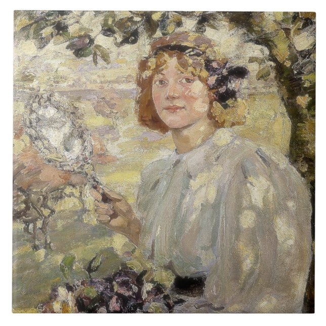 The Apple Tree (von Bessie MacNicol) Fliese (Vorderseite)