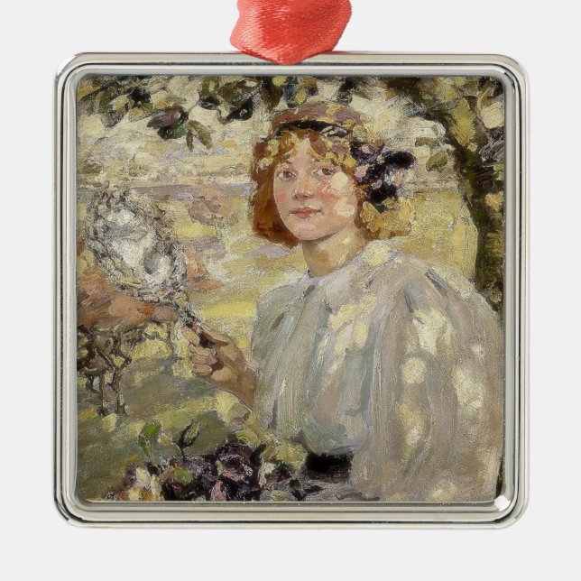 The Apple Tree (von Bessie MacNicol) Ornament Aus Metall (Vorne)