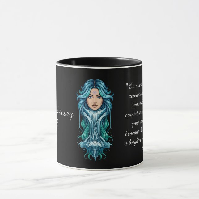 The Aquarius Lady: Luxury Two-Tone Mug Tasse (Zentrum)