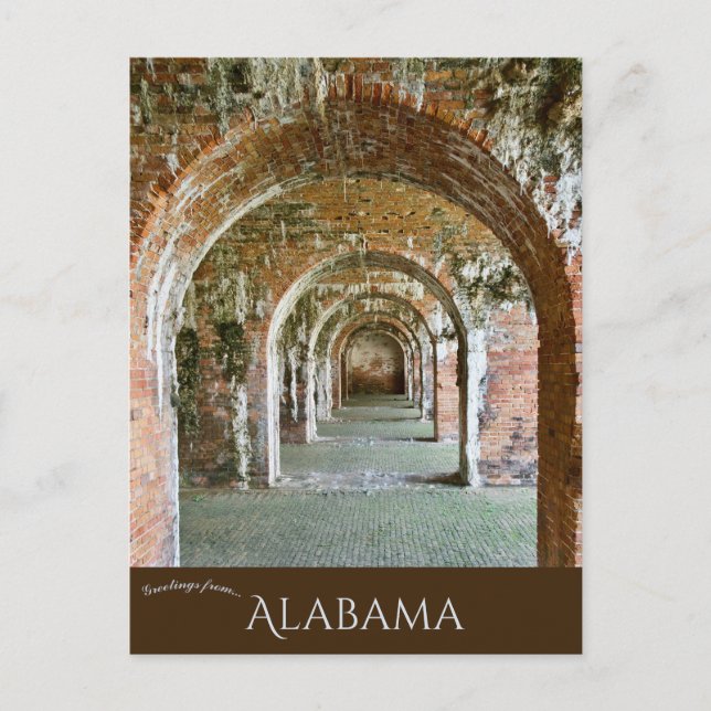 The Arches of Fort Morgan in Alabama Postkarte (Vorderseite)