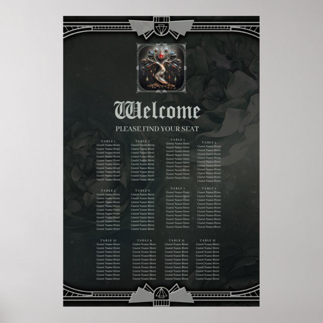  The Art Deco Tree of Life design. Poster (Vorne)