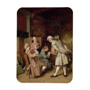 The Art Lovers, oder The Painter, 1860 (Panel) Magnet