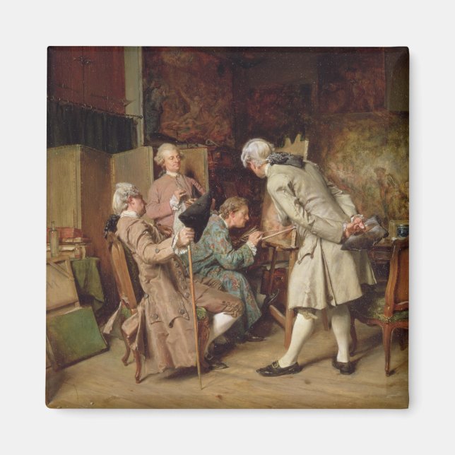 The Art Lovers, oder The Painter, 1860 (Panel) Magnet (Vorne)