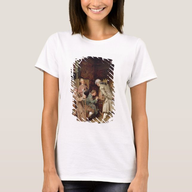 The Art Lovers, oder The Painter, 1860 (Panel) T-Shirt (Vorderseite)