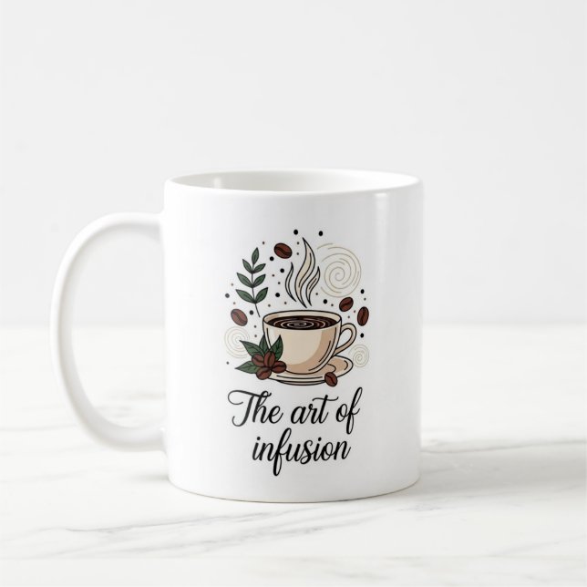 The Art of Infusion - Elegant Coffee Illustration Kaffeetasse (Links)