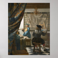 The Artist’s Studio, C.1665-66 (Öl gegen Kanvas)