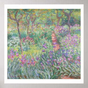 "THE ARTISTS GARDEN, GIVERNY" 1900 CLAUDE MONET POSTER