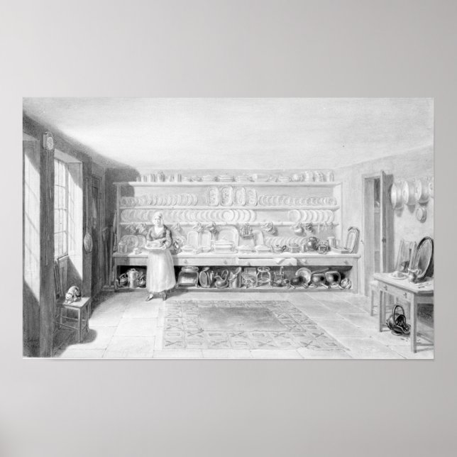 The Artist's Kitchen in Francis Street, 1846 Poster (Vorne)