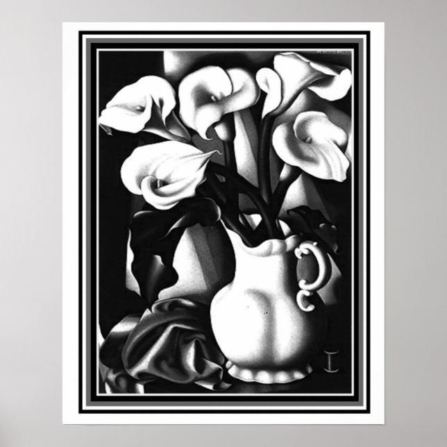 "The Arums" Art Deco Print Tamara de Lampicka Poster (Vorne)