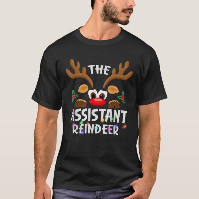 The Assistant Reindeer Christmas Men Women  T-Shirt (Vorderseite)
