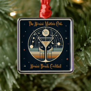 The Atomic Martini Club Atombomb-Cocktail Ornament Aus Metall