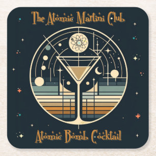 The Atomic Martini Club Atombomb-Cocktail Rechteckiger Pappuntersetzer