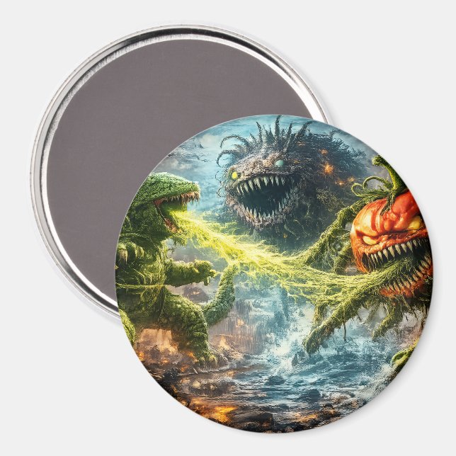 The attack of the Colossus mutant veggie round lar Magnet (Vorderseite/Rückseite)