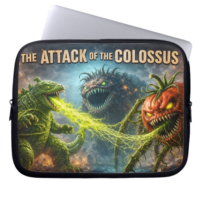 The attack of the Colossus sci-fi Caillou monster  Laptopschutzhülle (Vorderseite)