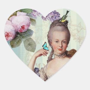 Thé au Petit Trianon Herz-Aufkleber