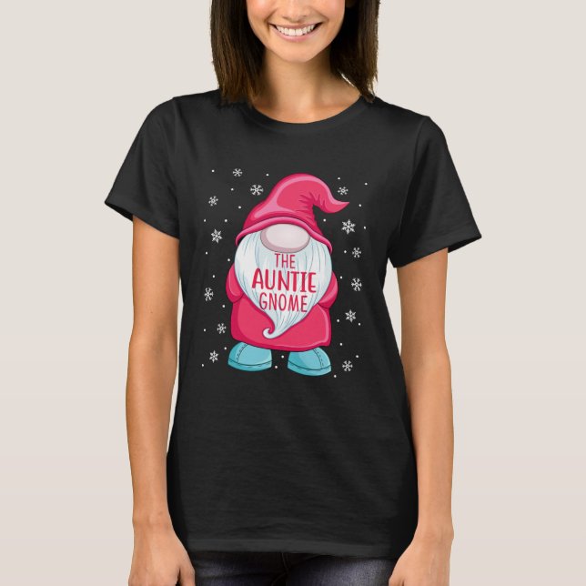 The Aunt Gnome  Gnome Elf Christmas Aunt Matching  T-Shirt (Vorderseite)