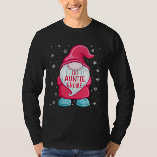 The Aunt Gnome Gnome Elf Christmas Aunt Matching T-Shirt