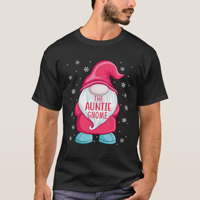 The Aunt Gnome  Gnome Elf Christmas Aunt Matching  T-Shirt (Vorderseite)