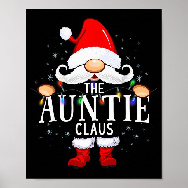 The Auntie Claus Christmas Matching Pajama  Poster (Vorne)