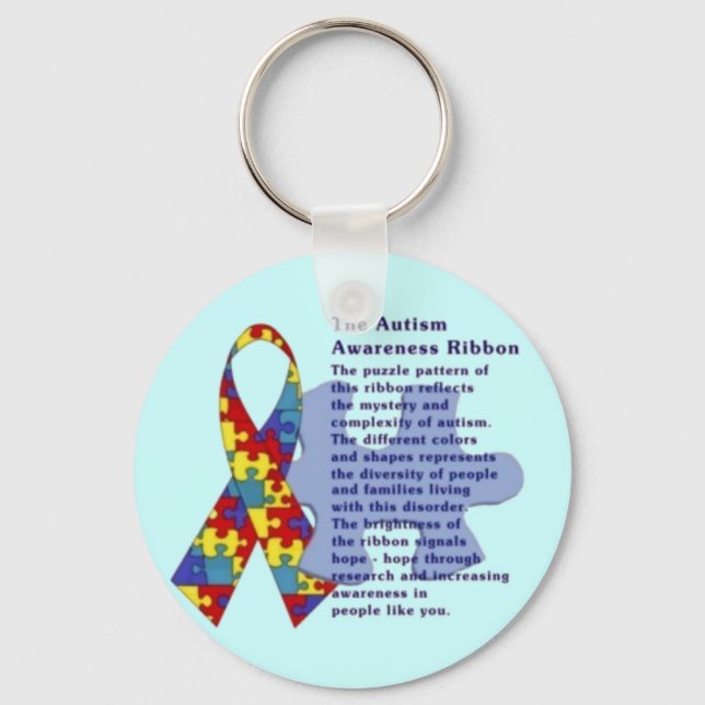 "The Autism Awareness Ribbon" Schlüsselanhänger (Vorderseite)