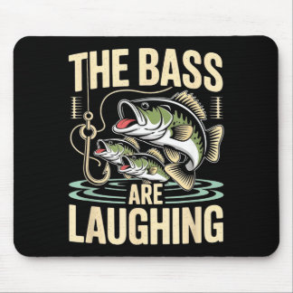The B Are Laughing Funny Fishing Design  Mousepad