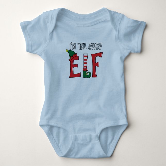 The Baby Elf Family Matching Christmas Pajama Gift Baby Strampler (Vorderseite)