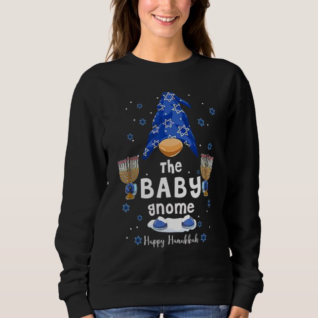 The Baby Gnome Happy Hanukkah Jewish Gnomes  Chanu Sweatshirt (Vorderseite)