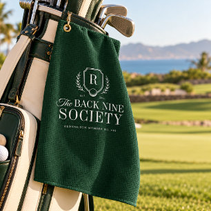The Back Nine Society Classic Golf Club Wappen Golfhandtuch