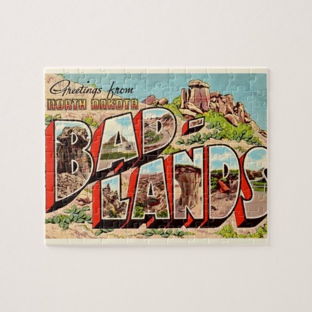 The Badlands 8x10 Postkarte Puzzle (Horizontal)